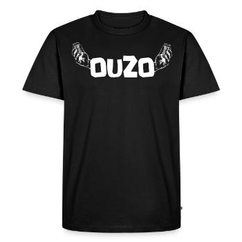 Ouzo Slogan for Greeks One Ouzo a Day Ouzo Party - Men's Premium Organic T-Shirt - black - Front - Nico (187cm)