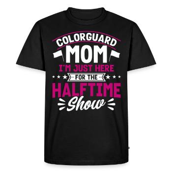 Colorguard Mom ici pour le spectacle de la mi-temps Fahnenwac - T-shirt Premium bio Homme - noir - Devant - Nico (187cm)