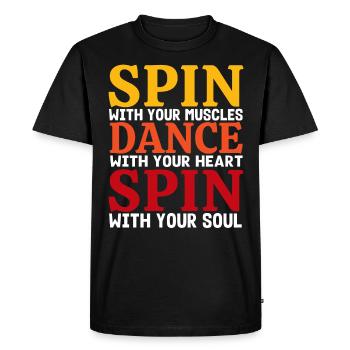 Danse avec votre cœur Flag Guard Cadeau - T-shirt Premium bio Homme - noir - Devant - Nico (187cm)