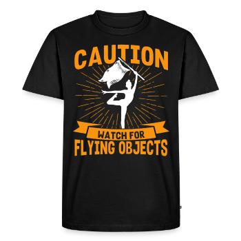 Méfiez-vous des objets volants Garde de drapeau G - T-shirt Premium bio Homme - noir - Devant - Nico (187cm)