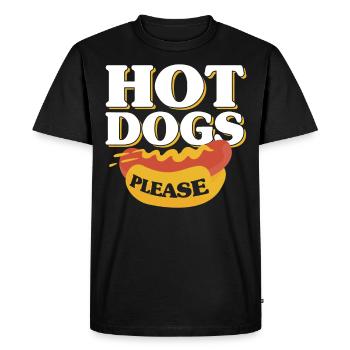 Hot Dogs Please Hot Dog Cadeau - T-shirt Premium bio Homme - noir - Devant - Nico (187cm)
