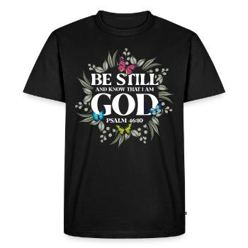 Don religieux chrétien inspirant - T-shirt Premium bio Homme - noir - Devant - Nico (187cm)