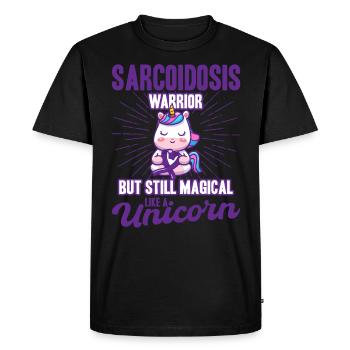 Sarcoïdose Soutien Sarcoïdose Sensibilisation Li - T-shirt Premium bio Homme - noir - Devant - Nico (187cm)