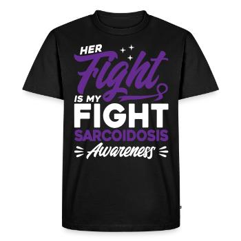 Sarcoïdose survivant Sarcoïdose Soutien S - T-shirt Premium bio Homme - noir - Devant - Nico (187cm)