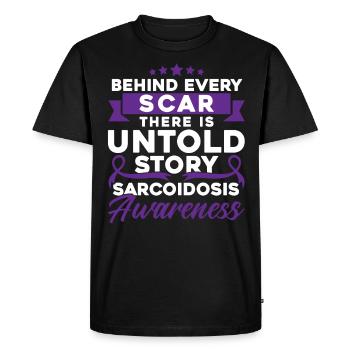 Sarcoïdose Combattant Sarcoïdose Survivant Sarkoïde - T-shirt Premium bio Homme - noir - Devant - Nico (187cm)