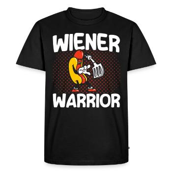 Saucisses Warrior Hot Dog Cadeau - T-shirt Premium bio Homme - noir - Devant - Nico (187cm)