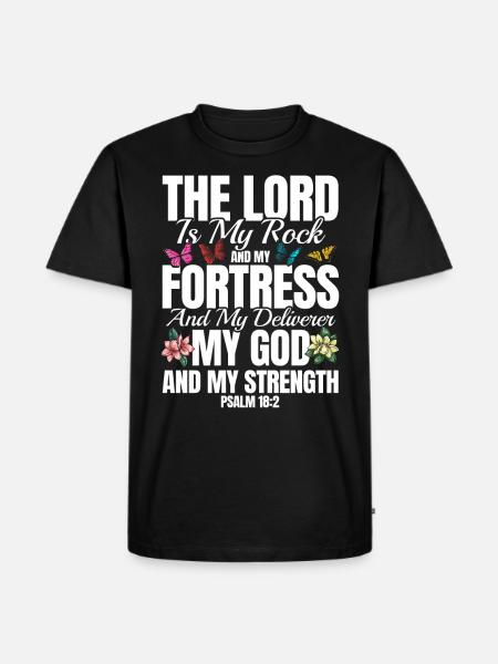 Religious Inspirational Bible Verse Gift - Men's Premium Organic T-Shirt - black