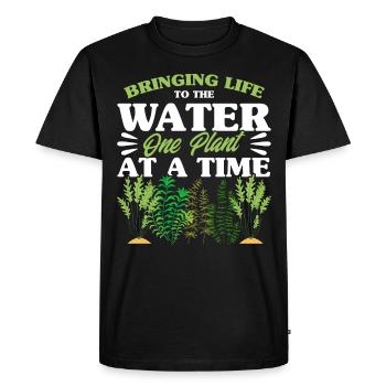 Wassergärtner Dem Wasser Leben einhauchen Geschenk - Men's Premium Organic T-Shirt - black - Front - Nico (187cm)
