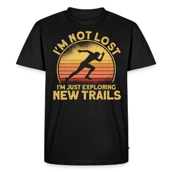 Ultramarathon Coureur Ultramarathon Ultralauf Gesche - T-shirt Premium bio Homme - noir - Devant - Nico (187cm)