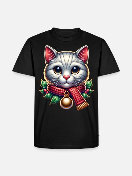 Katze - Männer Premium Bio T-Shirt - Schwarz