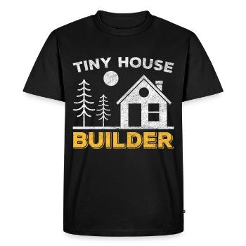Tiny House , Tendance Architecte Petite Maison Chemise - T-shirt Premium bio Homme - noir - Devant - Nico (187cm)