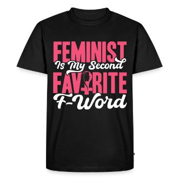 Égalité des sexes Égalité des sexes - T-shirt Premium bio Homme - noir - Devant - Nico (187cm)
