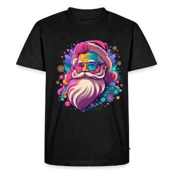 Weihnachtsmann - Männer Premium Bio T-Shirt - Schwarz - Vorne - Nico (187cm)