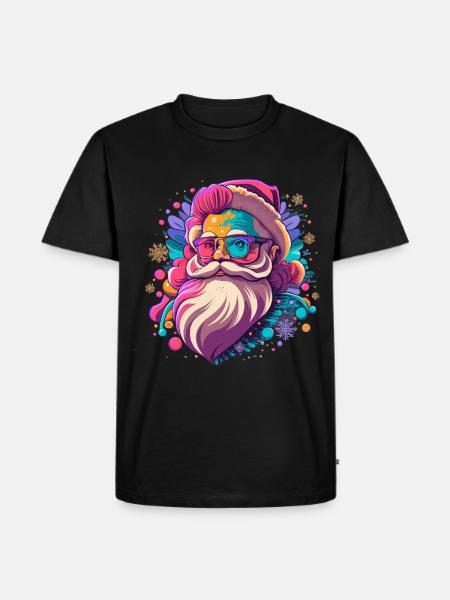 Weihnachtsmann - Männer Premium Bio T-Shirt - Schwarz