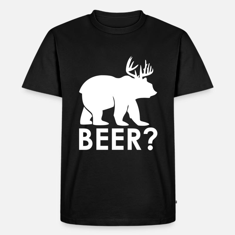 beer - Männer Premium Bio T-Shirt - Schwarz