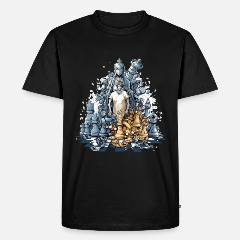 Schach-Gemetzel - Männer Premium Bio T-Shirt - Schwarz
