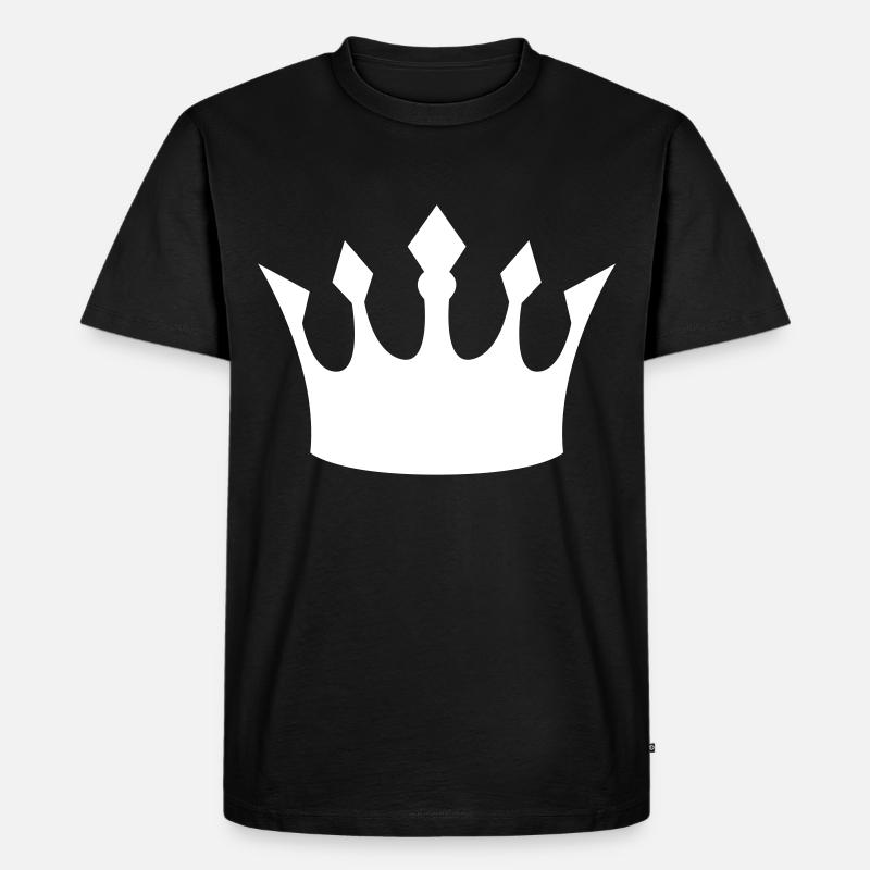 krone symbol - Männer Premium Bio T-Shirt - Schwarz