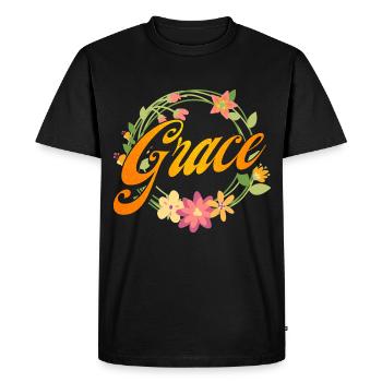 Don religieux chrétien inspirant - T-shirt Premium bio Homme - noir - Devant - Nico (187cm)
