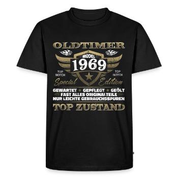 Oldtimer 1969 Baujahr – Vintage Retro Geburtstag - Männer Premium Bio T-Shirt - Schwarz - Vorne - Nico (187cm)
