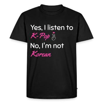 K-pop coréen korean pop musique cadeau de Kpop - T-shirt Premium bio Homme - noir - Devant - Nico (187cm)
