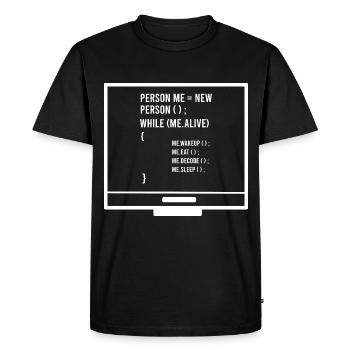 Coding Programming Computer Programmer - Men's Premium Organic T-Shirt - black - Front - Nico (187cm)