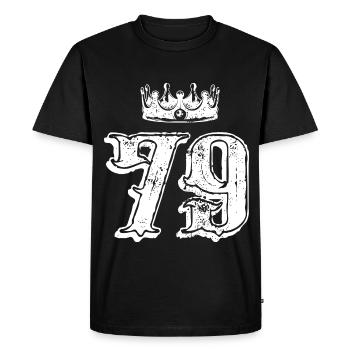 79 Couronne numérique - T-shirt Premium bio Homme - noir - Devant - Nico (187cm)