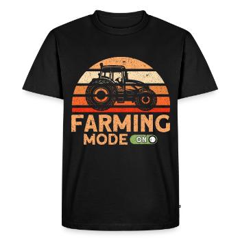 Don d’élevage de bovins à la ferme agricole - T-shirt Premium bio Homme - noir - Devant - Nico (187cm)
