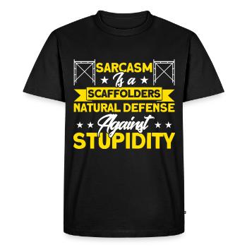 Scaffolding Construction Site Scaffolding Gift - Men's Premium Organic T-Shirt - black - Front - Nico (187cm)
