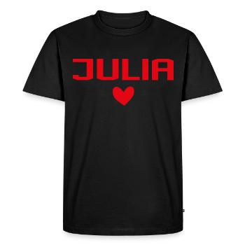 Julia Cœur - T-shirt Premium bio Homme - noir - Devant - Nico (187cm)