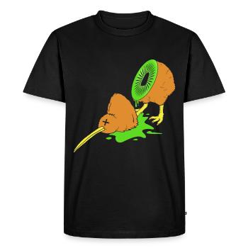 kiwi-bird kiwi bird - Men's Premium Organic T-Shirt - black - Front - Nico (187cm)