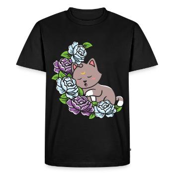 Halloween Pumpkin Witch - Men's Premium Organic T-Shirt - black - Front - Nico (187cm)