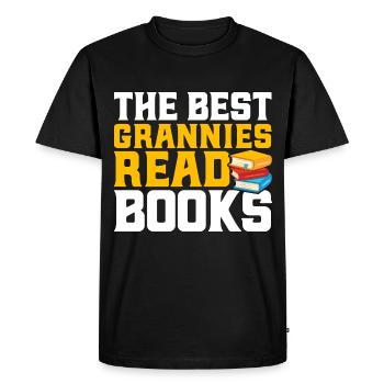 The best grandmothers read books Read book Gesc - Men's Premium Organic T-Shirt - black - Front - Nico (187cm)