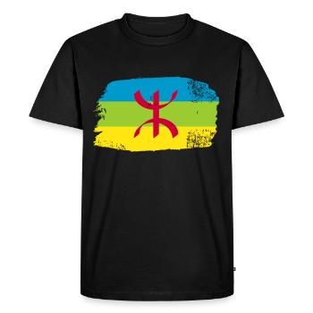 Amazigh - T-shirt Premium bio Homme - noir - Devant - Nico (187cm)