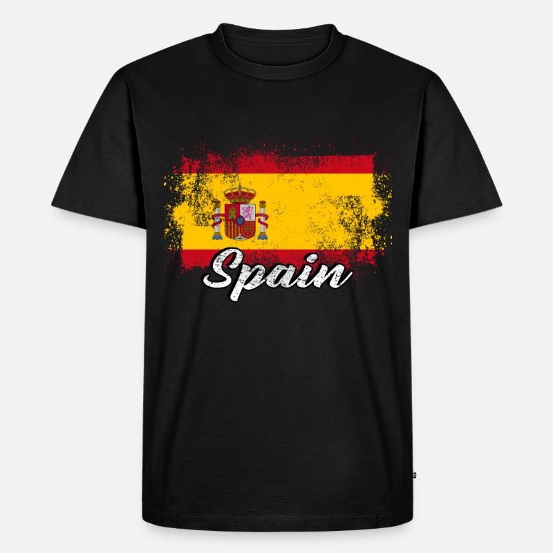 Spain - Männer Premium Bio T-Shirt - Schwarz