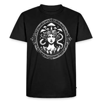 Witch Champi - T-shirt Premium bio Homme - noir - Devant - Nico (187cm)