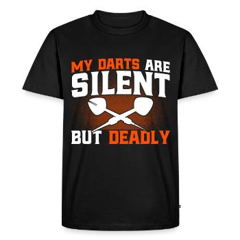 Darts Dartboard Dart Throw Gift - Men's Premium Organic T-Shirt - black - Front - Nico (187cm)