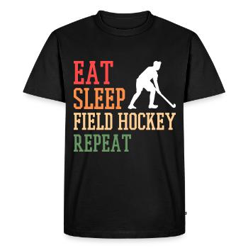 Hockey hockey de hockey coach - T-shirt Premium bio Homme - noir - Devant - Nico (187cm)