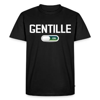 Mode Gentille Désactivé Off Humour - T-shirt Premium bio Homme - noir - Devant - Nico (187cm)