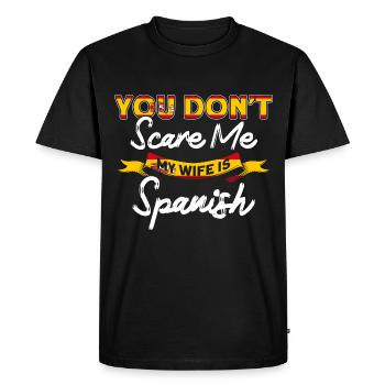 Drapeau espagnol Cadeau racines espagnoles - T-shirt Premium bio Homme - noir - Devant - Nico (187cm)