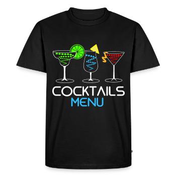 Cocktail - Men's Premium Organic T-Shirt - black - Front - Nico (187cm)
