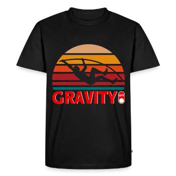 Athletics Jumping Pole Vault Gift - Men's Premium Organic T-Shirt - black - Front - Nico (187cm)