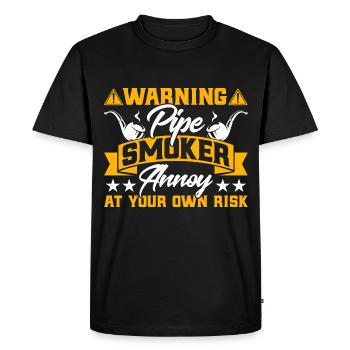 Pipe Enthusiast Pipe Smoking Pipe Love - T-shirt Premium bio Homme - noir - Devant - Nico (187cm)