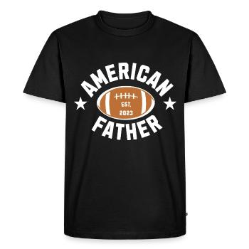 American Father Dad Papa Father 2023 Father's Day - Men's Premium Organic T-Shirt - black - Front - Nico (187cm)