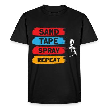 Vehicle Painters Grinding Adhesive Tape Spraying Wied - Men's Premium Organic T-Shirt - black - Front - Nico (187cm)