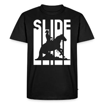 Sliding Stop Western Riding Reining Gift - Men's Premium Organic T-Shirt - black - Front - Nico (187cm)
