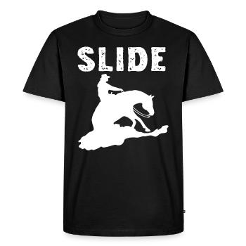 Sliding Stop Western Riding Reining Gift - Men's Premium Organic T-Shirt - black - Front - Nico (187cm)