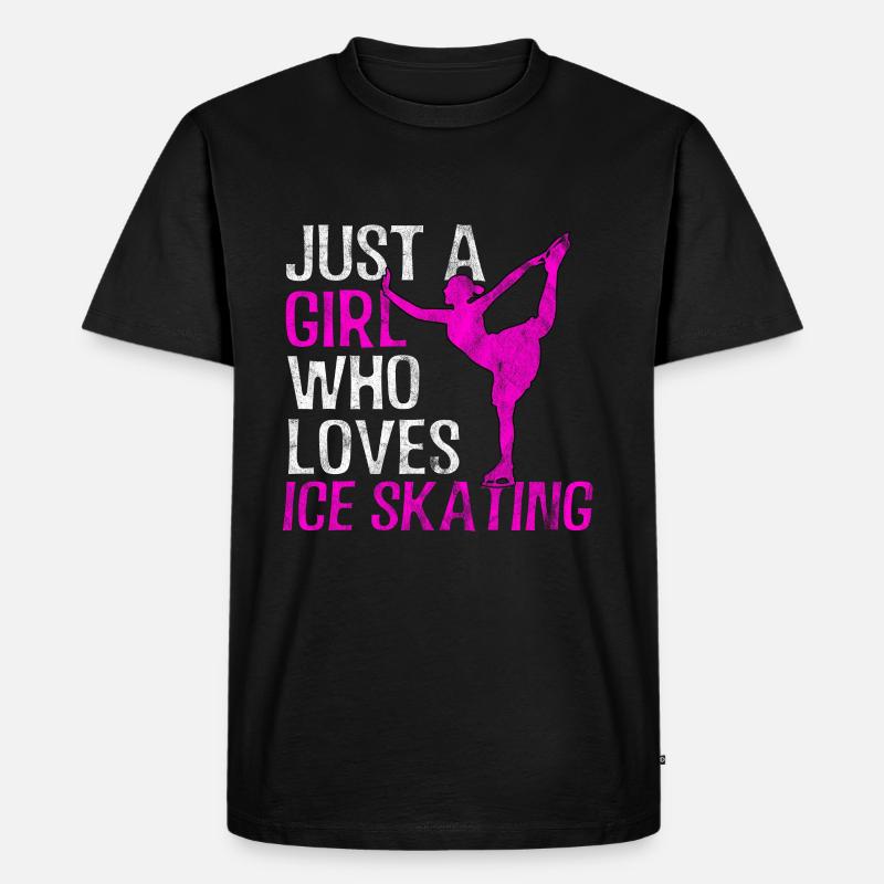eiskunstlauf Mädchen - Männer Premium Bio T-Shirt - Schwarz