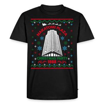 Nakatomi Plaza Christmas Party 1988 Noël moche - T-shirt Premium bio Homme - noir - Devant - Nico (187cm)