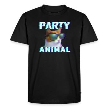 EDM Rave Electro Dubstep Hardstyle - Men's Premium Organic T-Shirt - black - Front - Nico (187cm)