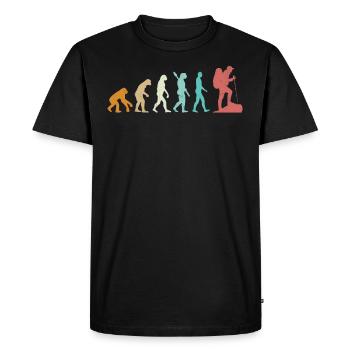 Evolution Randonnée Montagne - T-shirt Premium bio Homme - noir - Devant - Nico (187cm)